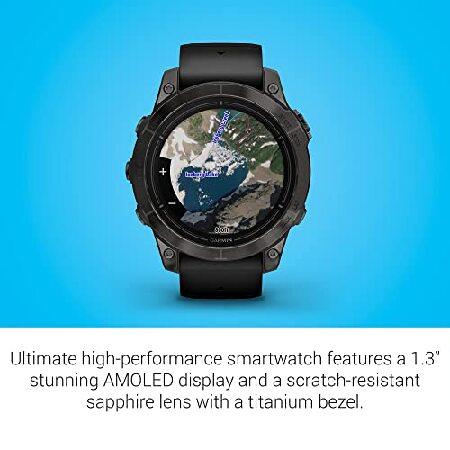 Garmin epix Pro (Gen 2) Sapphire Edition, 47mm, High Performance Smartwatch, Advanced Training Technology, Built-in Flashlight, Blackの画像
