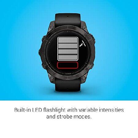 Garmin epix Pro (Gen 2) Sapphire Edition, 47mm, High Performance Smartwatch, Advanced Training Technology, Built-in Flashlight, Blackの画像