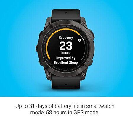 Garmin epix Pro (Gen 2) Sapphire Edition, 51mm, High Performance Smartwatch, Advanced Training Technology, Built-in Flashlight, Blackの画像