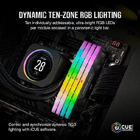 CORSAIR DDR5-6000MHz デスクトップPC用メモリ VENGEANCE RGB DDR5シリーズ (PC5-48000) Intel XMPメモリキット 32GB ブラック [16GB×2枚] CMH32GX5M2E6000C36_3
