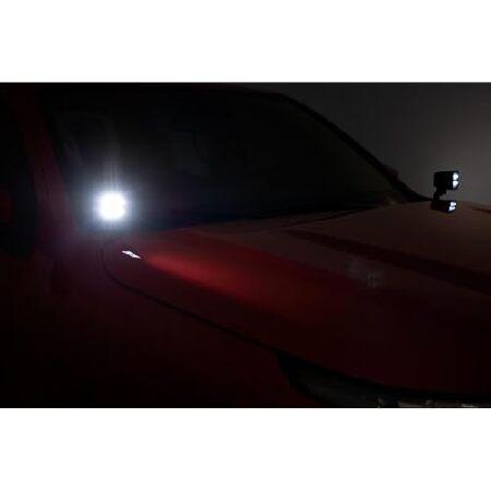 Rough Country Dual 2" LED Ditch Light Kit for Nissan Frontier (2022-2024) - 2X LED Light Pods， Spot Beam