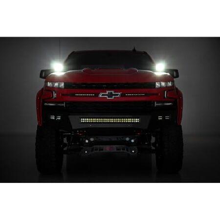 Rough Country 5.01 cm Spot LED 下部フロントガラスディッチ キット 19-24 シルバラード用 - 80841