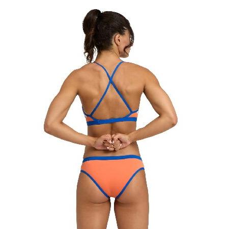Arena Performance Icons Solid Women's Two-Piece Swimsuit Cross Back MaxLife Bikini Training Suit, Nespola/Royal, US Size 24の画像