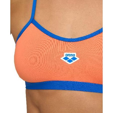 Arena Performance Icons Solid Women's Two-Piece Swimsuit Cross Back MaxLife Bikini Training Suit, Nespola/Royal, US Size 24の画像