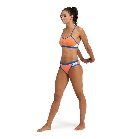 Arena Performance Icons Solid Women's Two-Piece Swimsuit Cross Back MaxLife Bikini Training Suit, Nespola/Royal, US Size 24の画像