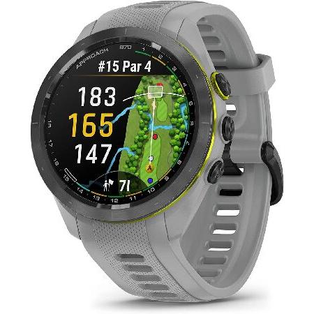 Garmin Approach S70 (Gray, 42mm) Golf GPS Watch AMOLED Display with Charging Stand, Car ＆ Wall Adapters and Cleaning Kitの画像