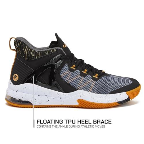 公式セール価格 AND1 Turnaround Men’s Basketball Shoes， Indoor or Outdoor Basketball Sneakers for Men， Street or Court - Black/Yellow， 7 Medium