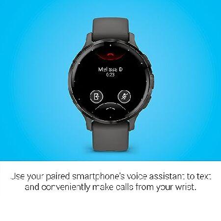 Garmin Venu 3S Slate Stainless Steel Bezel 1.2-Inch AMOLED Touchscreen Display Smart Watch with 41mm Pebble Gray Case and Silicone Band_5