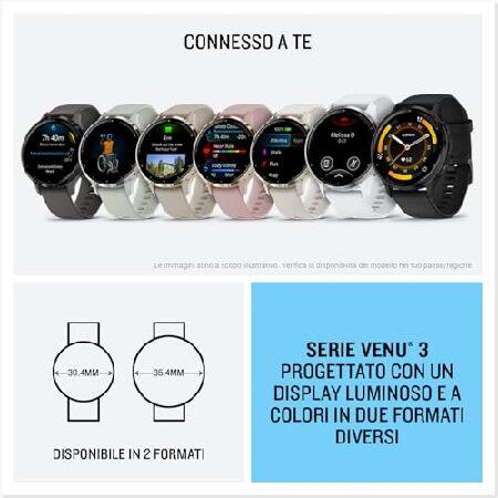 Garmin Venu 3 Slate Stainless Steel Bezel 1.4-Inch AMOLED Touchscreen Display Smart Watch with 45mm Black Case and Silicone Band_3