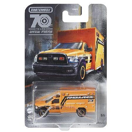 マッチボックス ムービングパーツ 70年スペシャルエディション ダイキャストビークル HMV12 ~ 2019 ラム救急車にインスパイアされた ~ 5/5 オレンジとブラックの画像