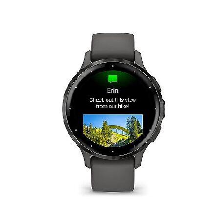 Garmin 010-02785-00 Venu 3S Health Fitness GPS Smartwatch Steel Bezel with Pebble Gray Case 41mm Bundle with 2 YR CPS Enhanced Protection Packの画像