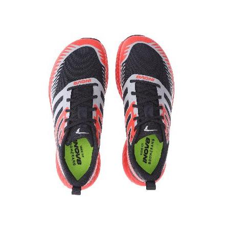 INOV8 Men's Trailfly - Trail Running Shoes - Black/Fiery Red/Dark Grey - 8.5 Medium_2