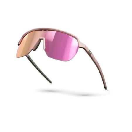 Julbo (ジュルボ) 周波数サングラス パステルピンク/グリーンフレーム - Spectron 3 ブラウンレンズ ピンクミラー付き_3