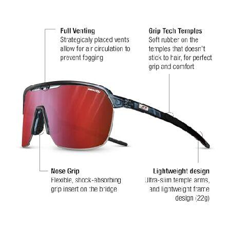 Julbo ユニ 周波数サングラス, ブラック///ホワイト, Mの画像