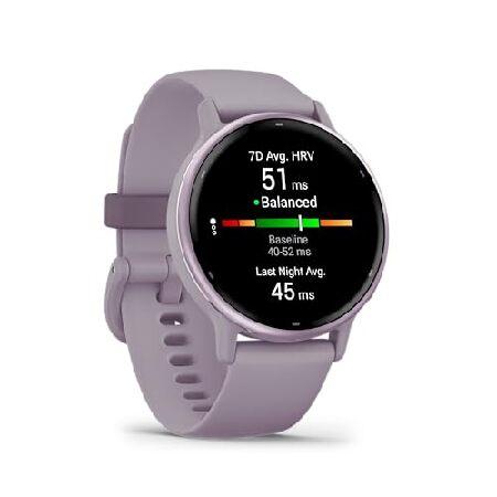 Garmin Vivoactive 5 Fitness Tracker Smart Watch for Women ＆ Men with Metallic Orchid Bezel w/Orchid Case and Silicone Band with 11 Days Battery Life_4