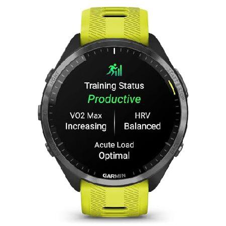 Garmin 010-02809-02 Forerunner 965 Running Smartwatch Amp Yellow and Black | Official USA Partner Model | Bundle with 2 YR CPS Enhanced Protection Pacの画像