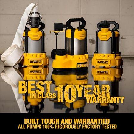 DEWALT DXWP62383 1/3-HP ステンレススチール/鋳鉄水中自動排水ポンプ - 垂直フロート_5