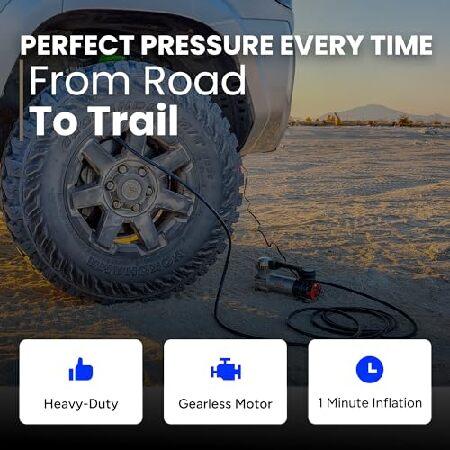 VIAIR Digital EVC85P - ポータブルエアコンプレッサータイヤインフレーター 車、SUV、トラック用 | プリセット自動シャットオフ機能 | 12V ロードタイヤポンプの画像