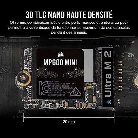 CORSAIR MP600 MINI シリーズ 3D TLC NAND採用 1TB PCIe Gen4 x4 NVMe M.2 2230 7000MB/s Steam Deck/Claw A1M/ROG Ally適用 CSSD-F1000GBMP600MNR2の画像