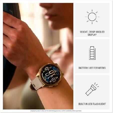 Garmin f?nix(R) 8 - 43mm, AMOLED, Sapphire, Premium Multisport GPS Smartwatch, Long-Lasting Battery Life, Dive-Rated, Built-in LED Flashlight, Soft Goの画像