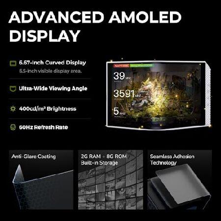 TRYX Panorama 360 ホワイト 360mm AIO 6.67インチ AMOLED L字型スクリーン 3D アナモルフィック エフェクトディスプレイ カスタマイズ可能 AIO クーラー 360mmの画像