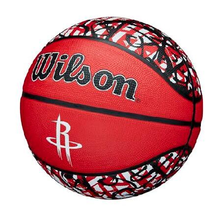 WILSON NBA チーム グラフィティ バスケットボール - ヒューストン・ロケッツ、サイズ7~29.5インチ_2