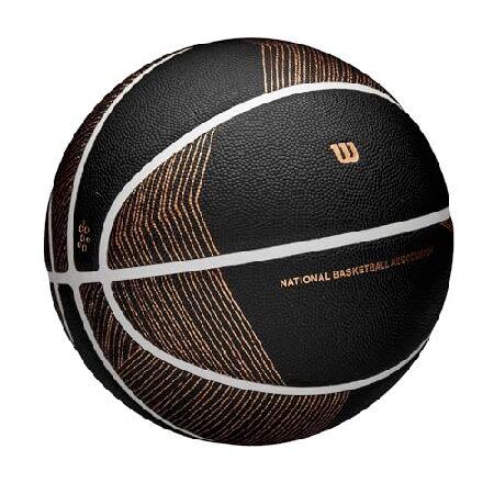 WILSON NBA シャンパンシリーズ バスケットボール - ブラック/ブラウン、サイズ7-29.5インチ_1