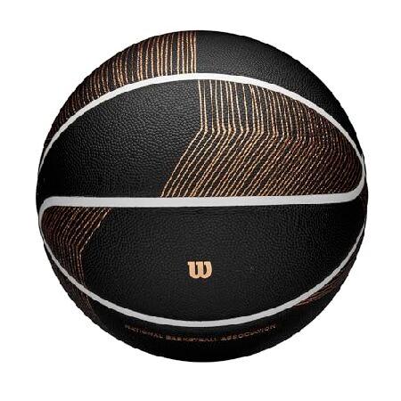 WILSON NBA シャンパンシリーズ バスケットボール - ブラック/ブラウン、サイズ7-29.5インチ_4