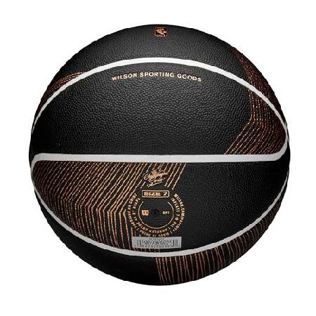 WILSON NBA シャンパンシリーズ バスケットボール - ブラック/ブラウン、サイズ7-29.5インチ_5