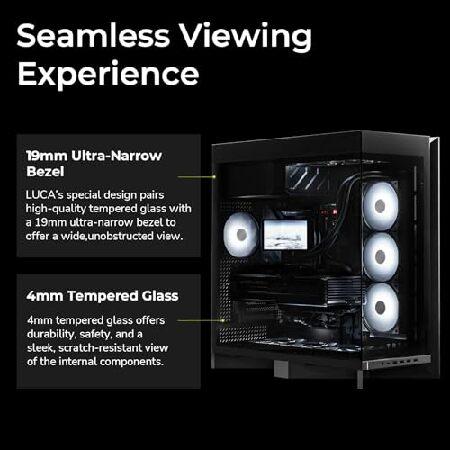 TRYX LUCA L70 E-ATX 対応 PCケース ミッドタワー パノラミック強化 ガラスパネル ブラック C-L700N-NN0H-G0K_2