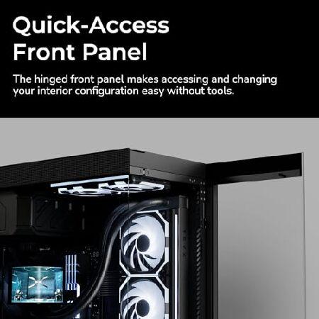 TRYX LUCA L70 E-ATX 対応 PCケース ミッドタワー パノラミック強化 ガラスパネル ブラック C-L700N-NN0H-G0K_3