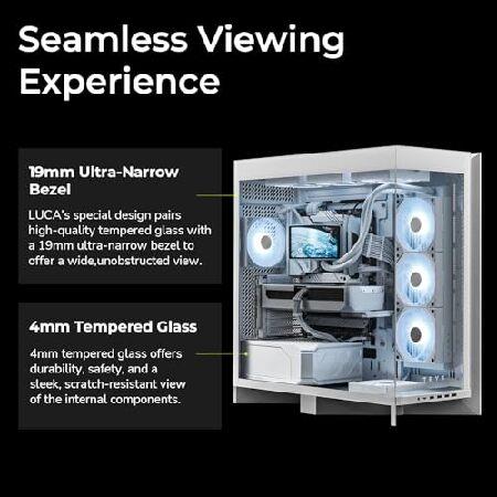 TRYX LUCA L70 E-ATX 対応 PCケース ミッドタワー パノラミック強化 ガラスパネル ホワイト C-L700N-NN0H-G0W_2