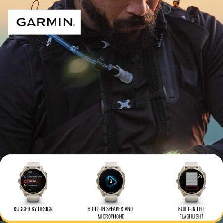 Garmin Fenix 8 43mm GPS Smartwatch (Fog Gray and Sandstone) Bundle with Waterproof Hard Case (Black) and Focus Camera Charger Stand Smartwatches (3 Itの画像