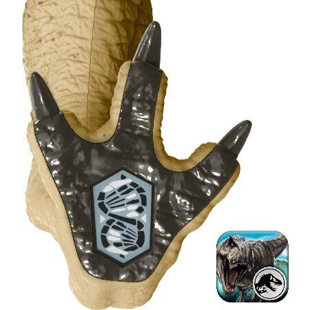 Mattel Jurassic World Rebirth Distortus Rex Rumble N Rampage Dinosaur Action Figure 22 Inch with 2 Attack Actions， Content-Accurate， Digital Play_4