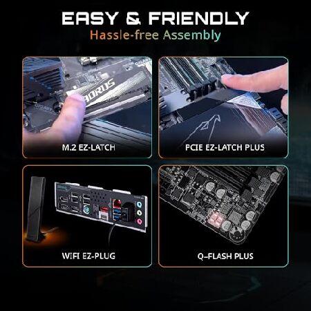 GIGABYTE B850 AI TOP AMD AM5 LGA 1718 マザーボード、ATX、DDR5、3X M.2、PCIe 5.0、USB-C、WIFI7、10GbE LAN、EZラッチ。の画像