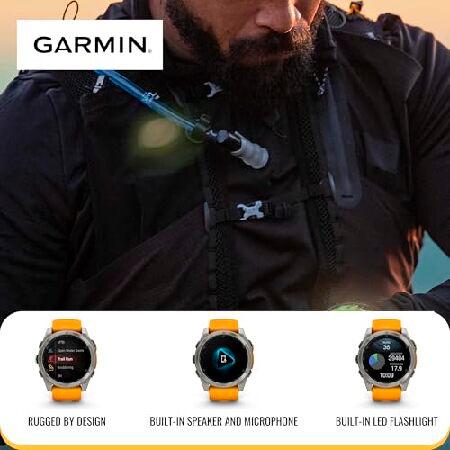 Garmin Fenix 8 Sapphire 47mm GPS Smartwatch (Spark Orange and Graphite) Bundle with Waterproof Hard Case and Portable Charger Stand (3 Items)_4