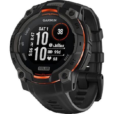 Garmin Instinct 3-45 mm Outdoor GPS Smartwatch, Solar, Black with Black Band 010-02934-00 Bundle with 2 YR CPS Enhanced Protection Pack ＆ Deco Essentの画像