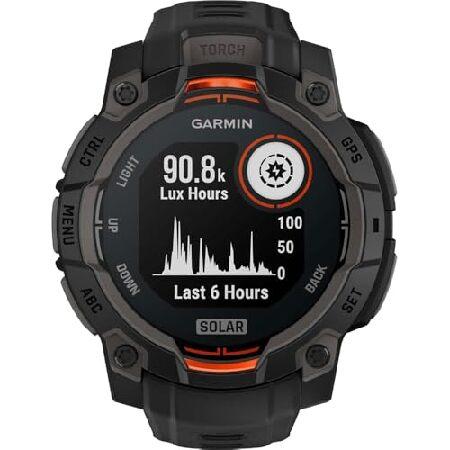 Garmin Instinct 3-45 mm Outdoor GPS Smartwatch, Solar, Black with Black Band 010-02934-00 Bundle with 2 YR CPS Enhanced Protection Pack ＆ Deco Essentの画像
