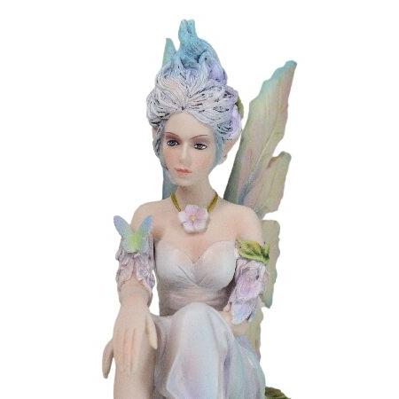Ebros Gift Sitting Elf Pixie Air Wind Elemental Fairy in Ethereal Rainbow Dress Decorative Mythical Fantasy Figurine Collectible_2