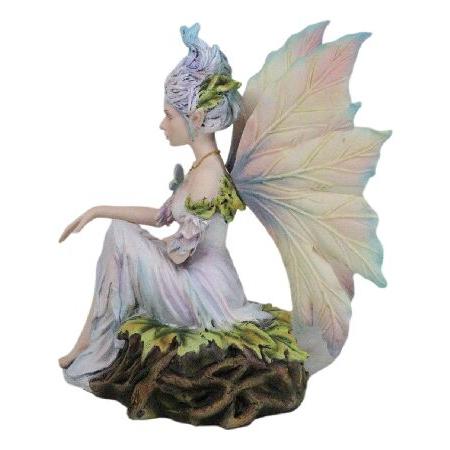 Ebros Gift Sitting Elf Pixie Air Wind Elemental Fairy in Ethereal Rainbow Dress Decorative Mythical Fantasy Figurine Collectible_3