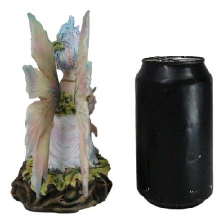 Ebros Gift Sitting Elf Pixie Air Wind Elemental Fairy in Ethereal Rainbow Dress Decorative Mythical Fantasy Figurine Collectible_5