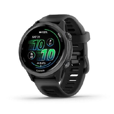 Garmin 010-02970-00 Forerunner 570-42mm GPS Smartwatch Aluminum and Black Band Bundle with Deco Essentials Silicone Dust Cover 3 Pack, Screen Protectoの画像