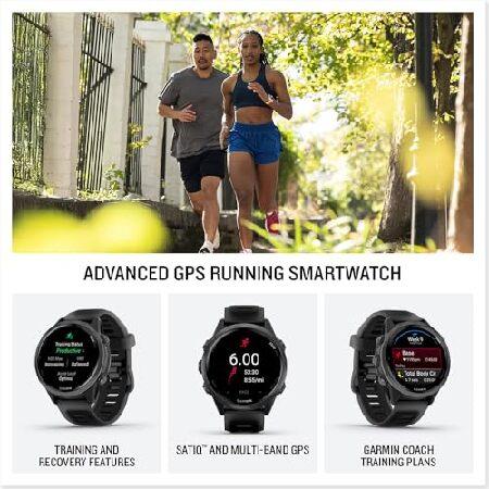 Garmin 010-02970-00 Forerunner 570-42mm GPS Smartwatch Aluminum and Black Band Bundle with Deco Essentials Silicone Dust Cover 3 Pack, Screen Protectoの画像