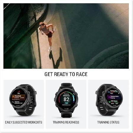 Garmin 010-02970-00 Forerunner 570-42mm GPS Smartwatch Aluminum and Black Band Bundle with Deco Essentials Silicone Dust Cover 3 Pack, Screen Protectoの画像