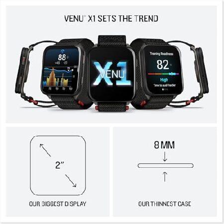 Garmin Venu X1 Thin and Lightweight GPS Smartwatch, 2” AMOLED Display, Sapphire Lens, LED Flashlight, Built-in Maps, 100+ Sports Apps, Fitness and Weの画像