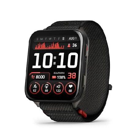 Garmin Venu X1, Thin and Lightweight GPS Smartwatch, 2 inch AMOLED Display, Advanced Health and Fitness Features, Black with Slate Titanium Caseback Bの画像