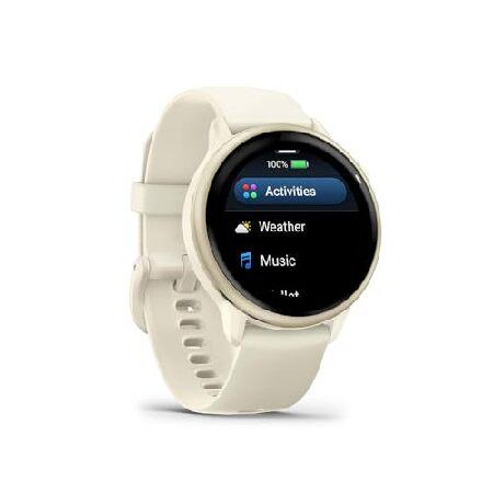 Garmin 010-02985-01 VIVOACTIVE 6 Health and Fitness GPS Smartwatch Bone with Silicone Band Bundle with 2 YR CPS Enhanced Protection Pack_2