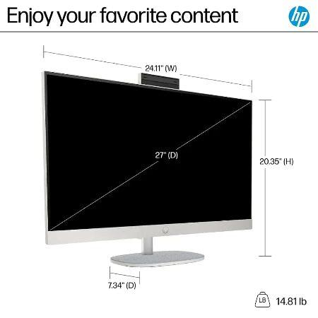 HP All-in-One Desktop Computer ・ 27" FHD Touchscreen ・ Intel 12-Core Ultra 7 155U ・ True Vision Camera ・ Wi-Fi 6 ・ Win 11 Pro ・ 32 GB DDR5 ・ 2T
