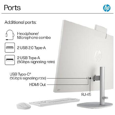 HP 27" Touchscreen All in One Desktop Computer， FHD IPS Display(1920 x 1080)， Intel 12-Core Ultra 7，Adjustable Height，Intel Graphics， Win 11 Pro， Jet
