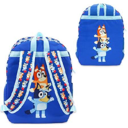 Bluey (ブルーイ) 子供用バックパック - 16インチのスクールバッグ、水筒、ステッカーなど付き | Bluey and Bingo スクールバッグ 女の子 男の子 子供用_3
